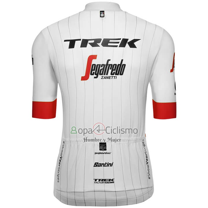Trek Segafrojoo Ropa Ciclismo Culotte Corto 2018 Mangas Cortas Tour DE Francia Blanco Rojo